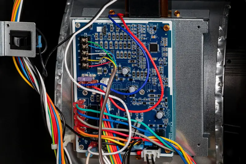 hvac maintenance repair service installation concept furnace circuit control board 254148010